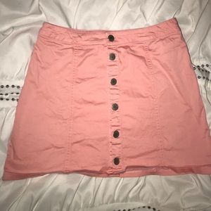 Charlotte Russe pink ribbed skirt